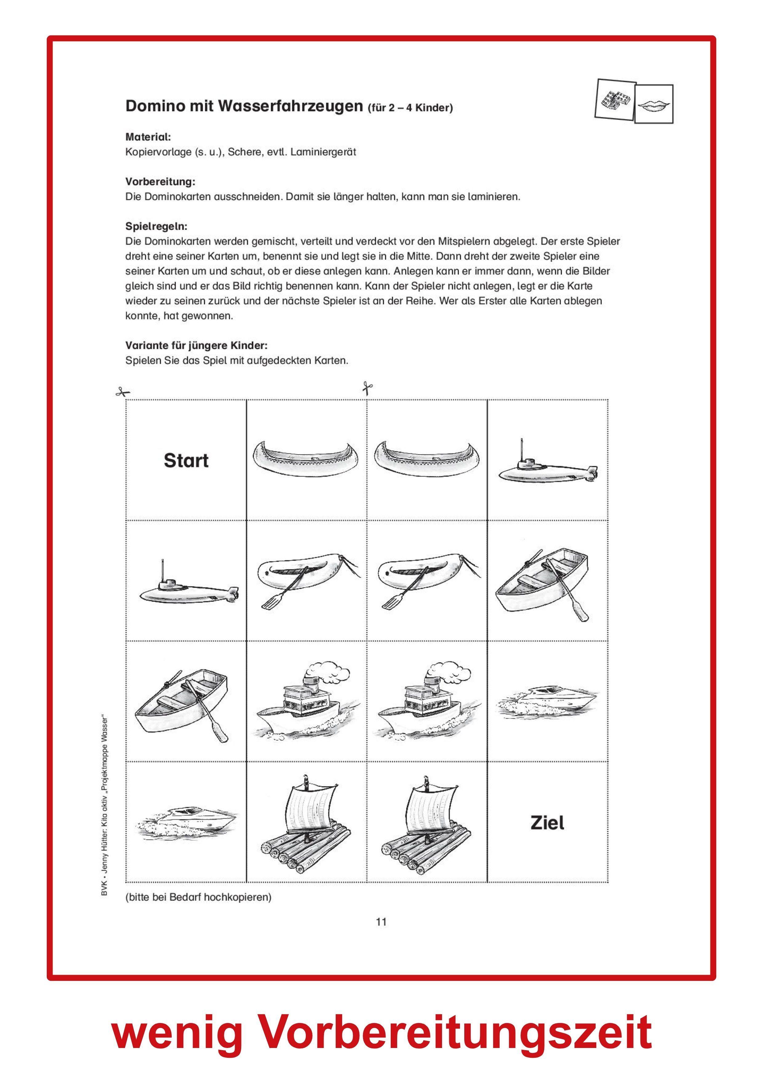 Beispielinhalt (Bild) Kita Aktiv "Projektmappe Wasser"