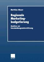 Vorderes Coverbild Regionale Marketingbudgetierung