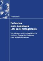 Vorderes Coverbild Evaluation eines komplexen Lehr-Lern-Arrangements