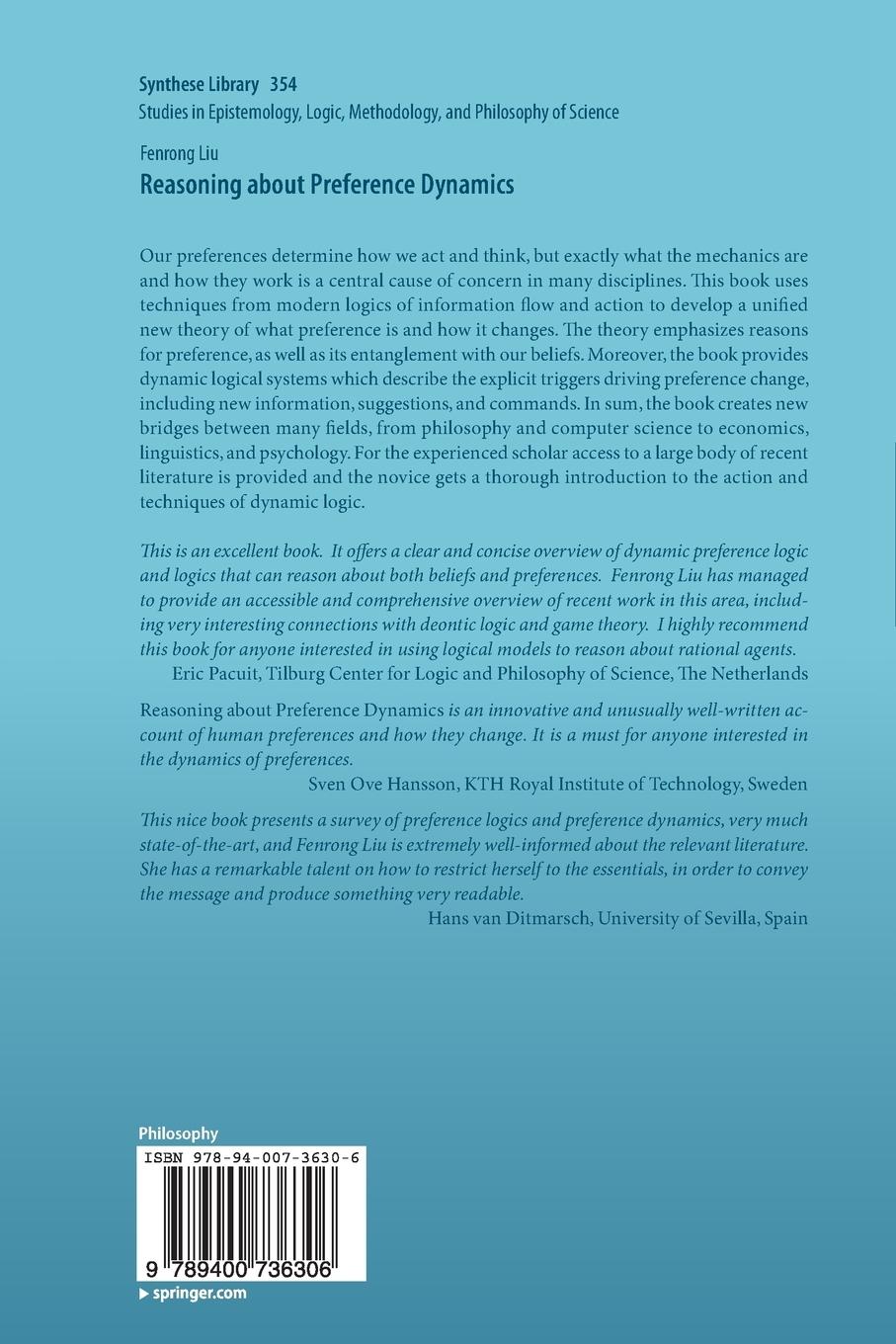 Rückseitencover Reasoning about Preference Dynamics