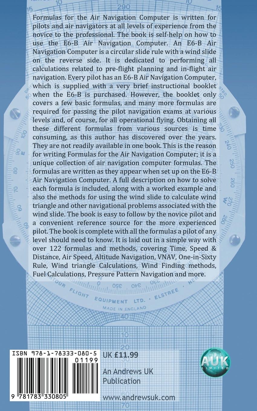 Rückseitencover Formulas for the E6-B Air Navigation Computer