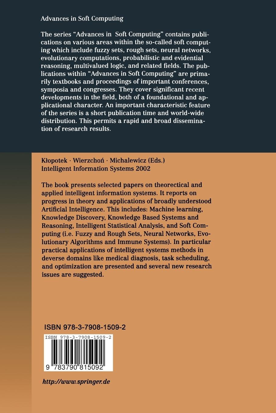 Rückseitencover Intelligent Information Systems 2002