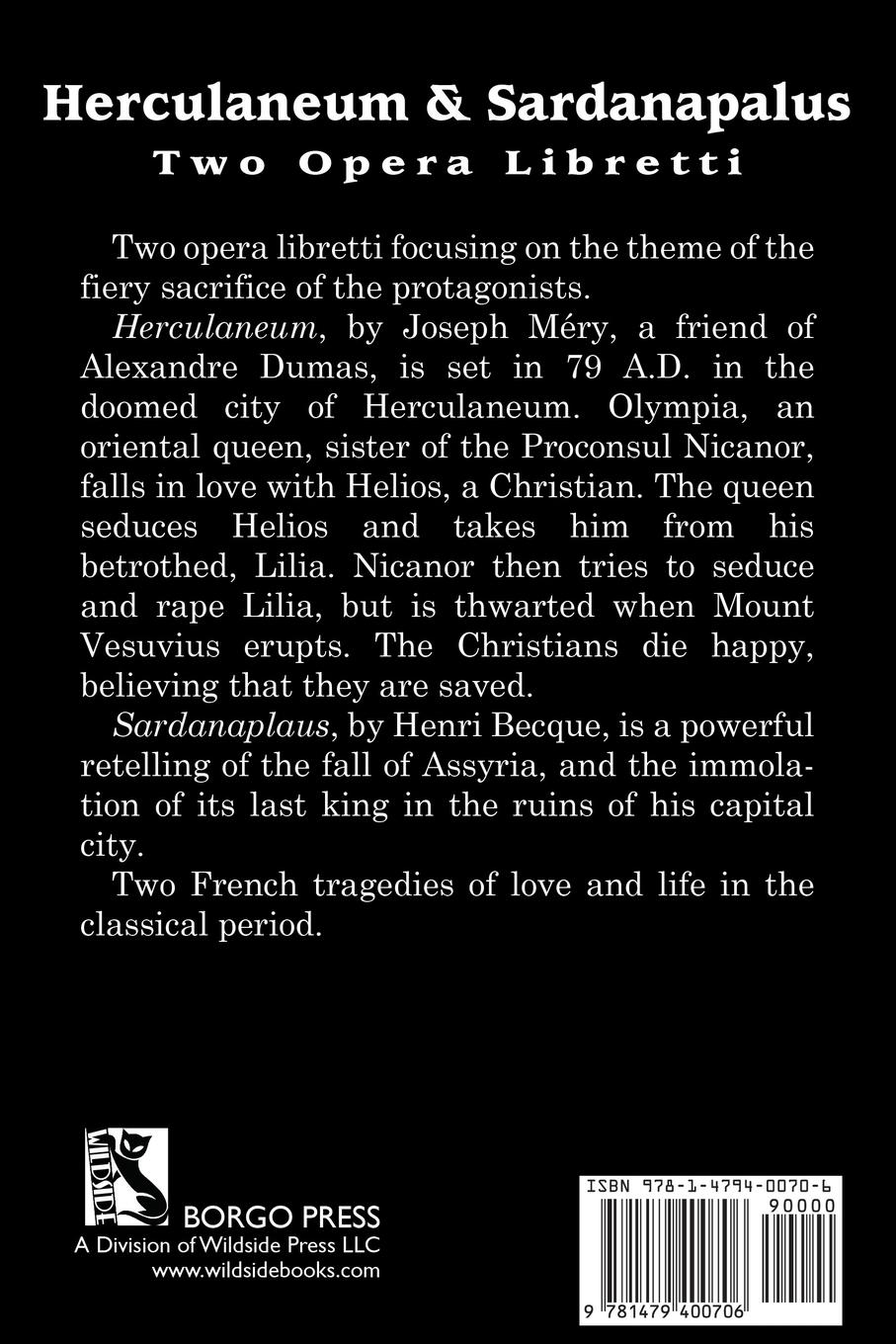 Rückseitencover Herculaneum & Sardanapalus