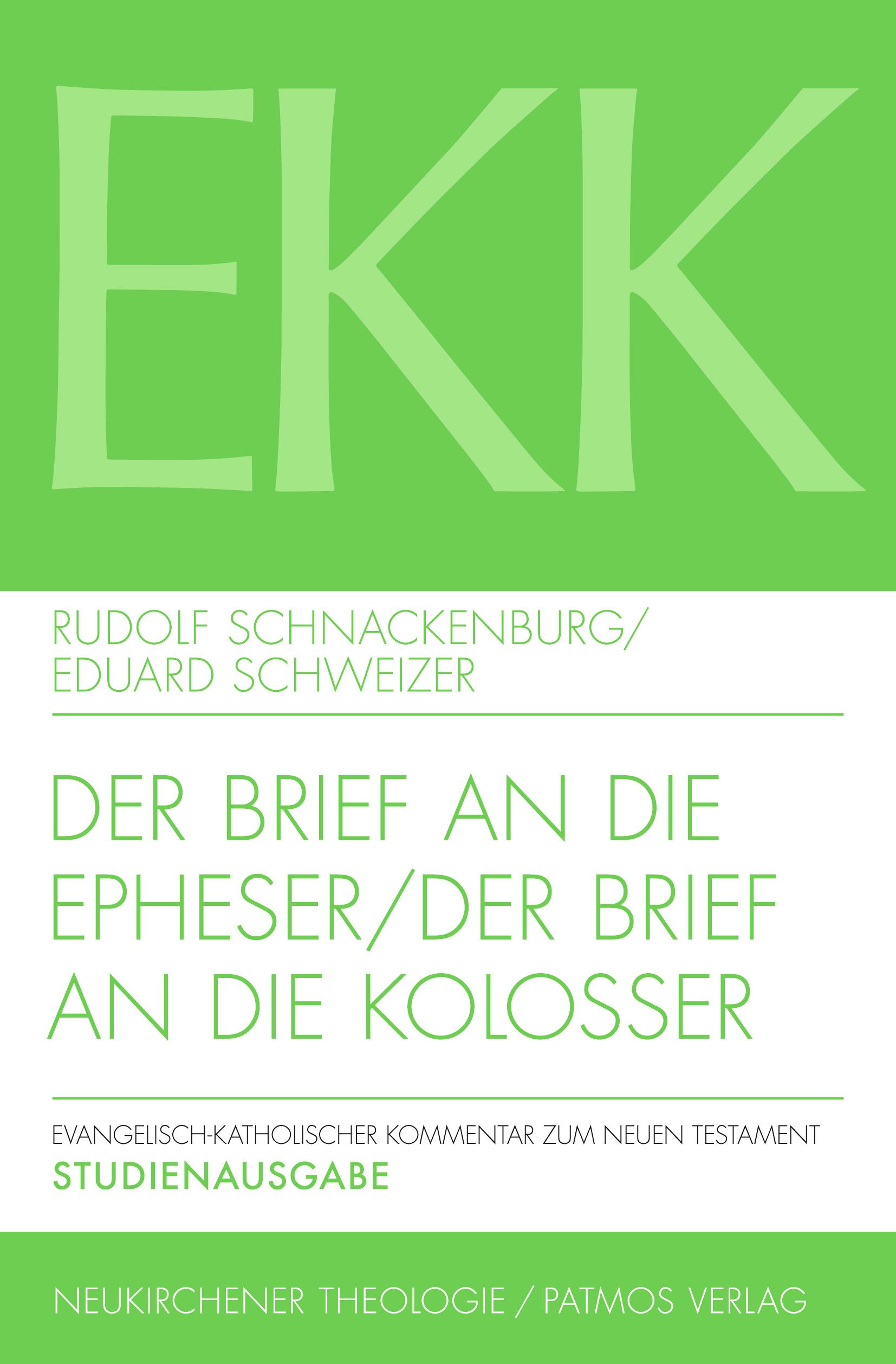 Vorderes Coverbild Der Brief an die Epheser / Der Brief an die Kolosser
