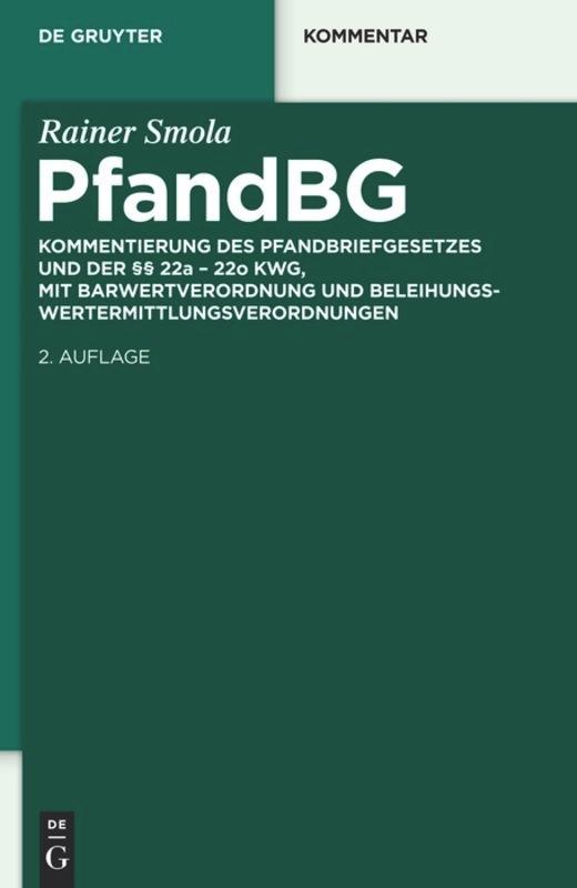 Vorderes Coverbild Pfandbriefgesetz