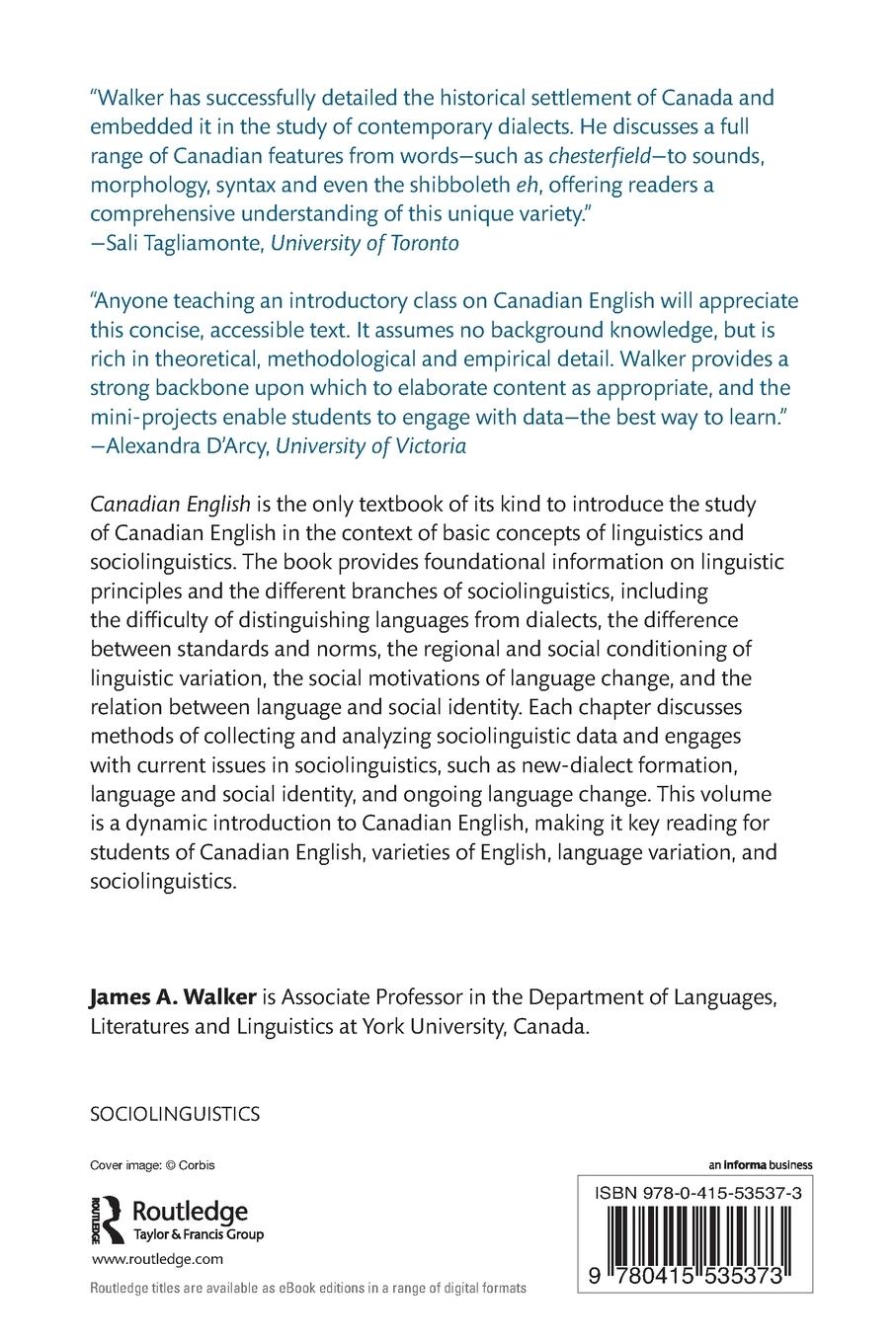 Rückseitencover Canadian English