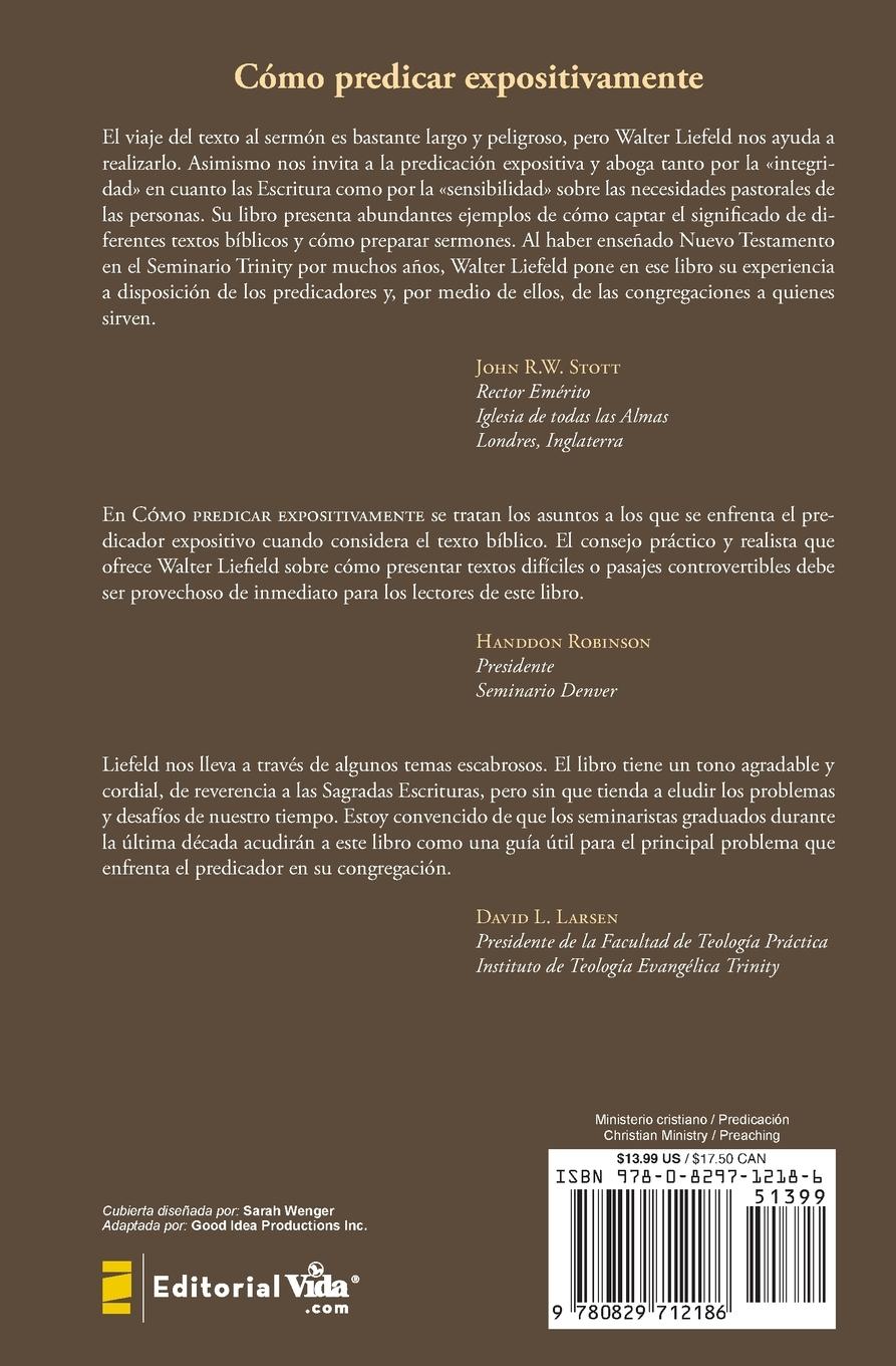 Rückseitencover Cómo predicar expositivamente