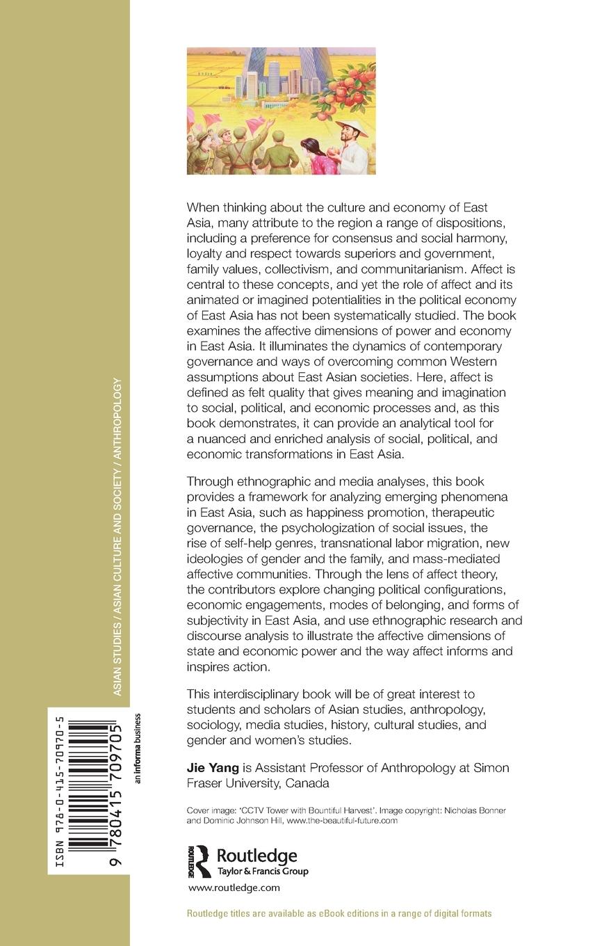 Rückseitencover The Political Economy of Affect and Emotion in East Asia