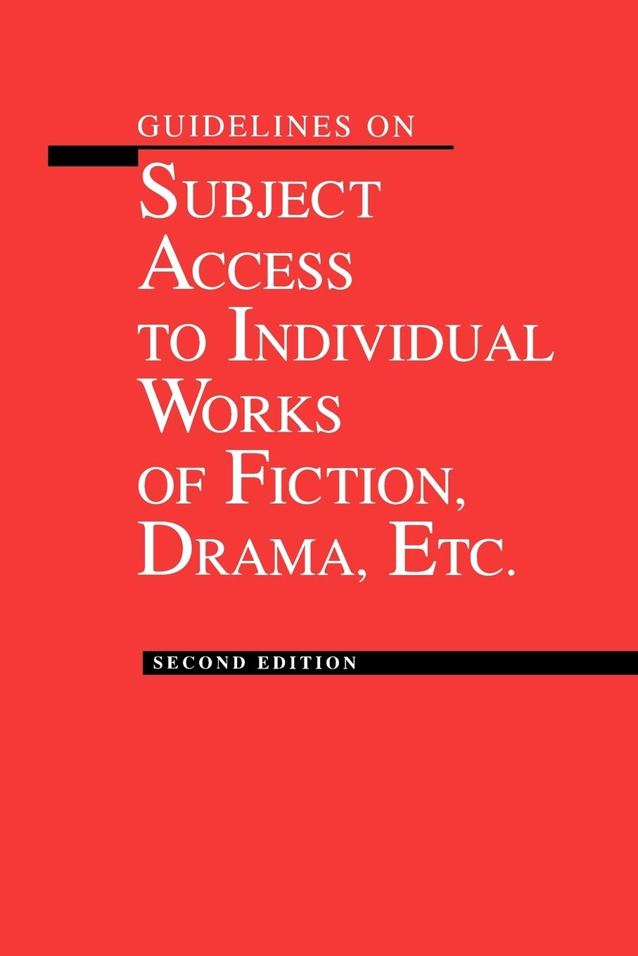 Vorderes Coverbild Guidelines on Subject Access to Individual Works of Fiction, Drama, Etc.
