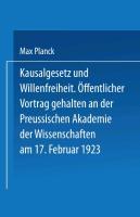 Vorderes Coverbild Kausalgesetz und Willensfreiheit