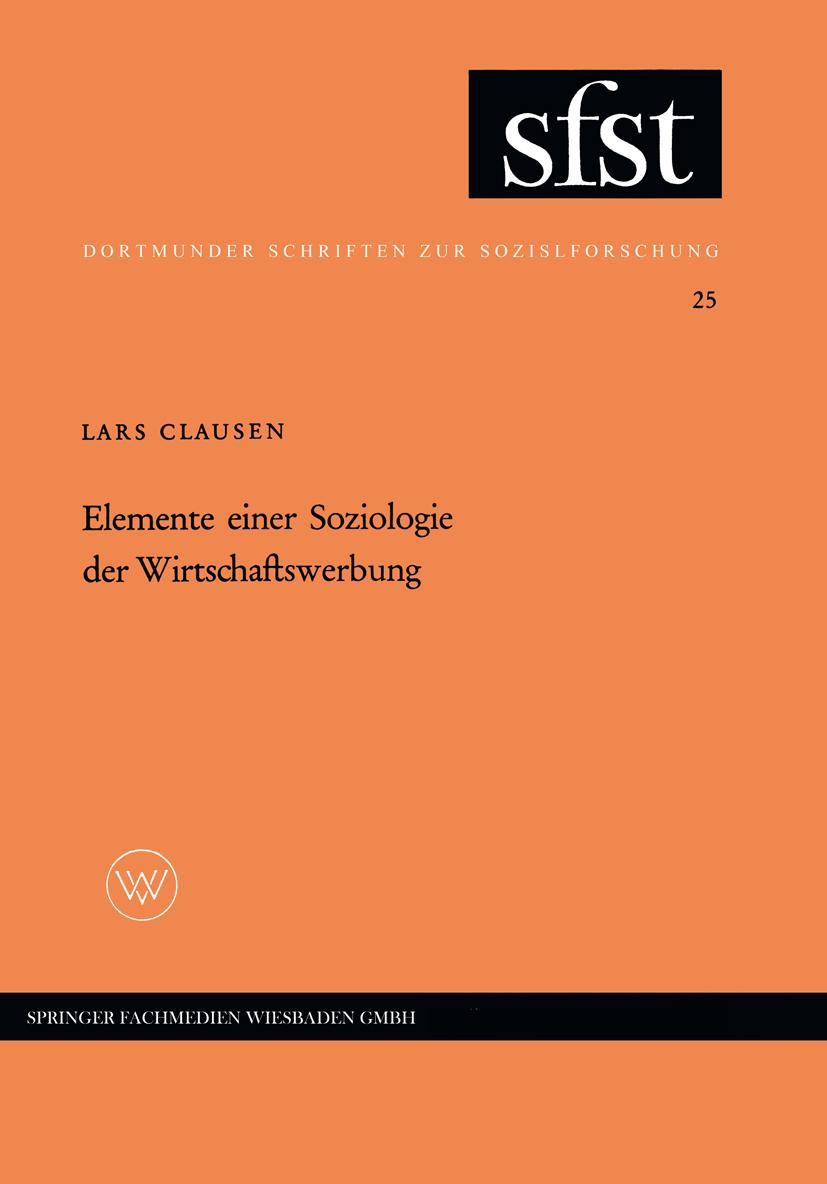Vorderes Coverbild Elemente einer Soziologie der Wirtschaftswerbung