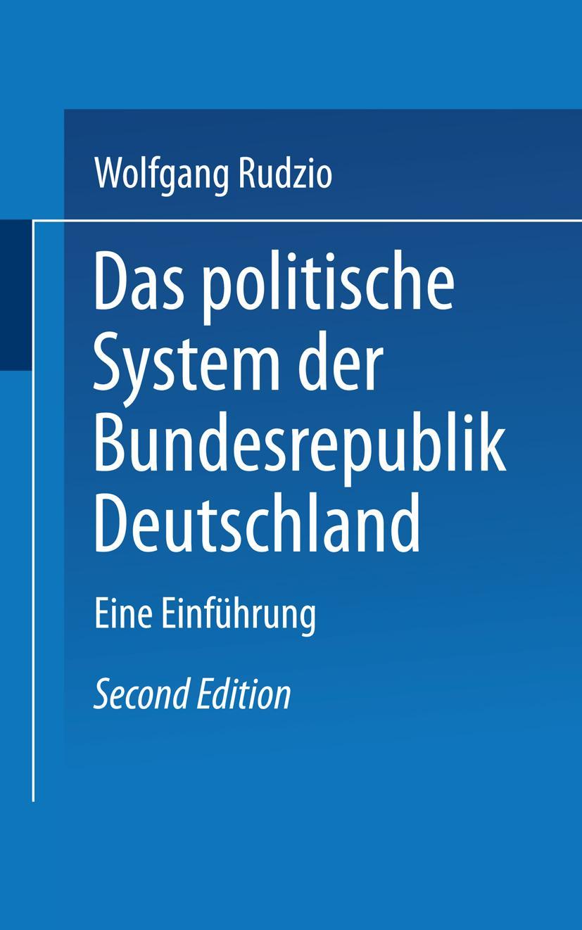 Vorderes Coverbild Das politische System der Bundesrepublik Deutschland