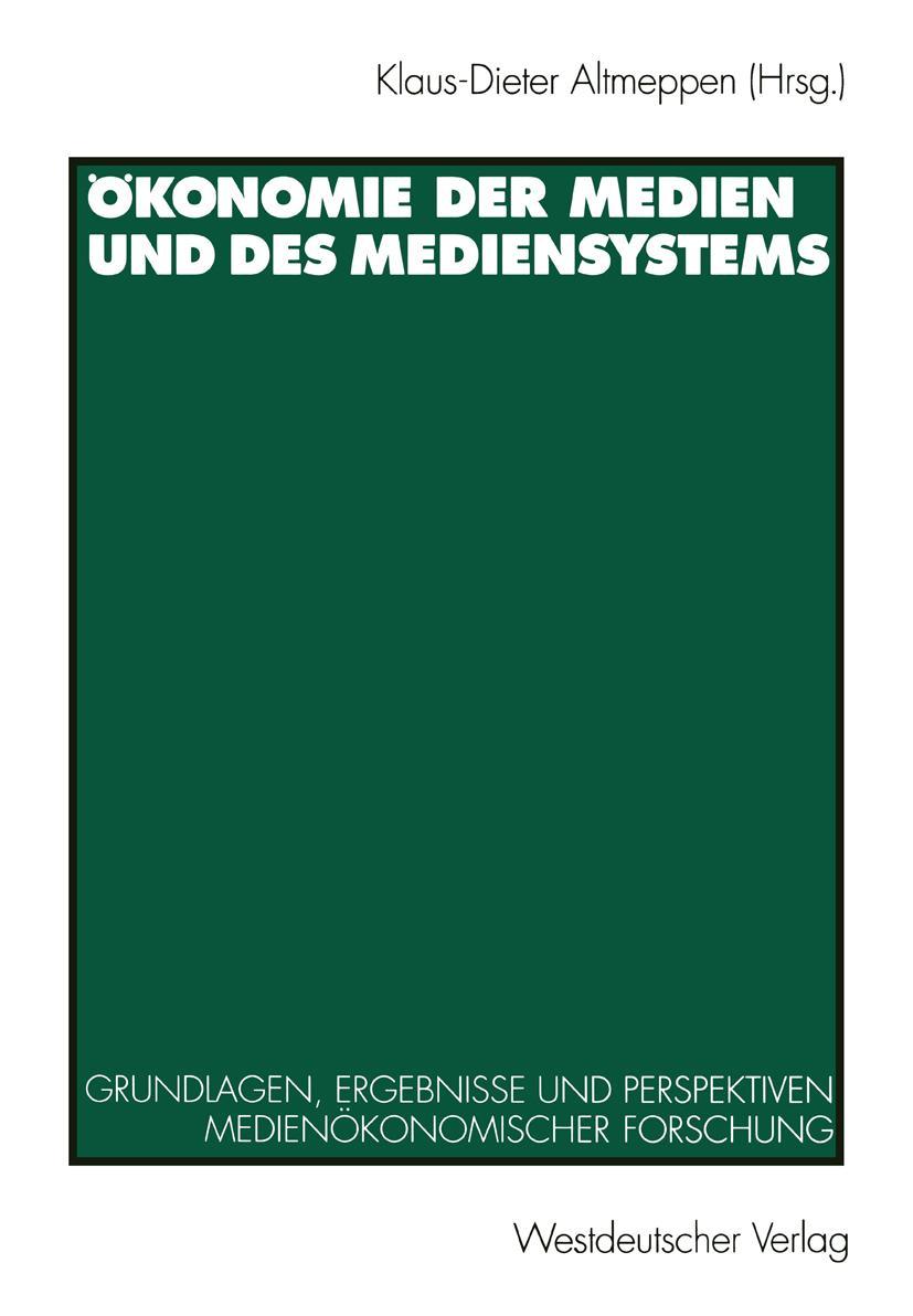 Vorderes Coverbild Ökonomie der Medien und des Mediensystems