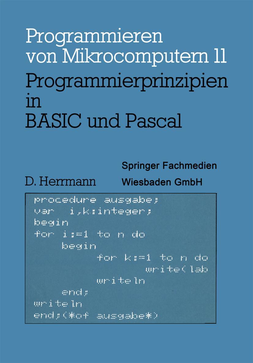Vorderes Coverbild Programmierprinzipien in BASIC und Pascal