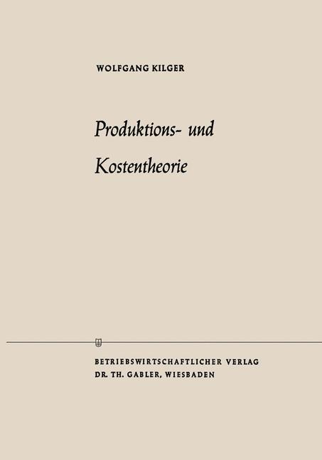 Vorderes Coverbild Produktions- und Kostentheorie