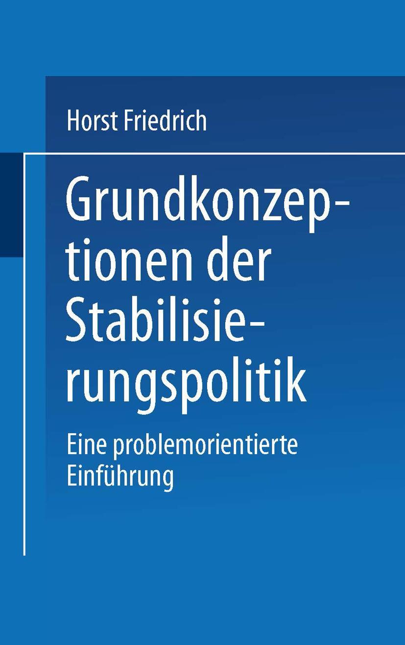 Vorderes Coverbild Grundkonzeptionen der Stabilisierungspolitik