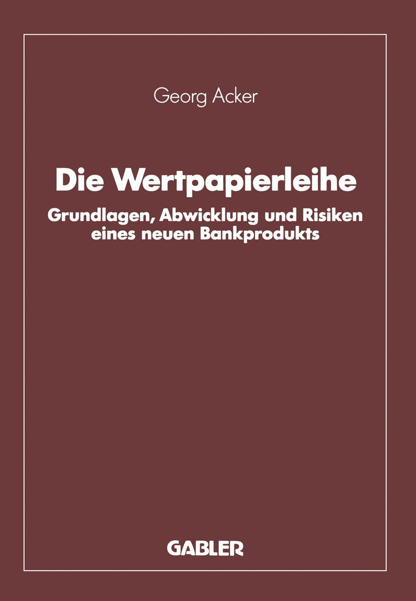 Vorderes Coverbild Die Wertpapierleihe