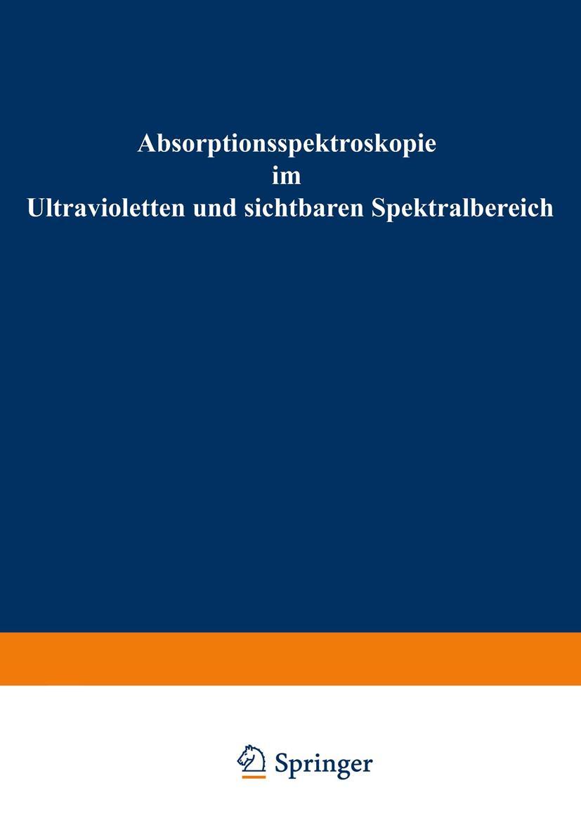 Vorderes Coverbild Absorptionsspektroskopie im Ultravioletten und sichtbaren Spektralbereich