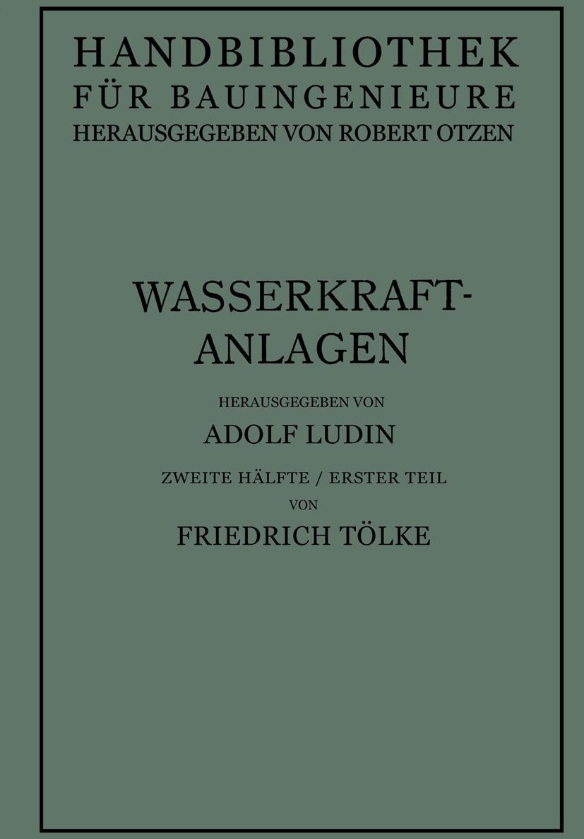 Vorderes Coverbild Wasserkraftanlagen