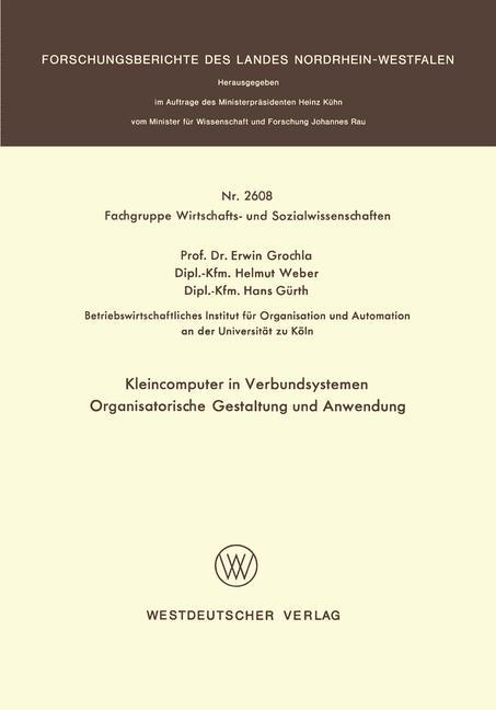 Vorderes Coverbild Kleincomputer in Verbundsystemen