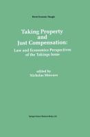 Vorderes Coverbild Taking Property and Just Compensation