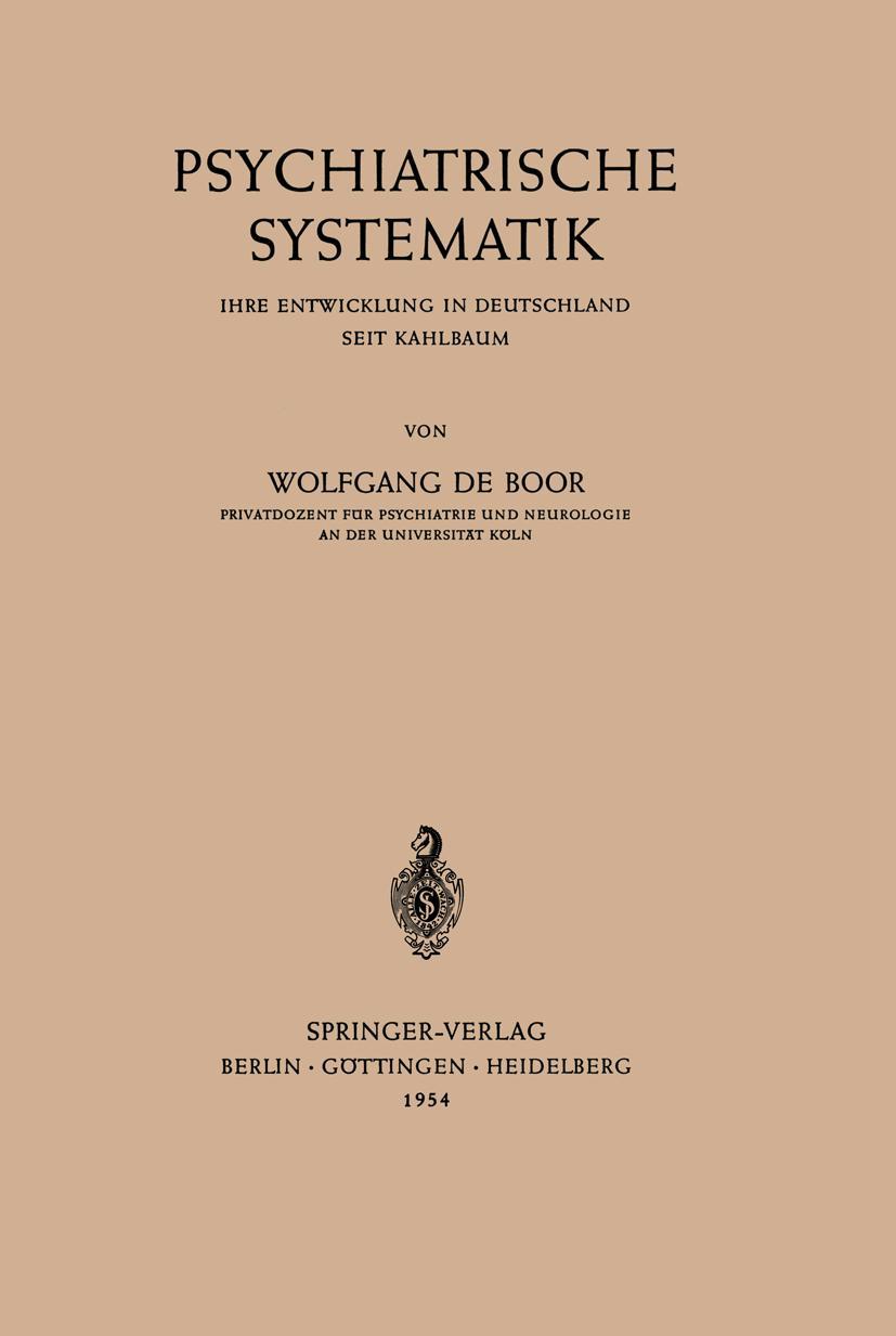 Vorderes Coverbild Psychiatrische Systematik