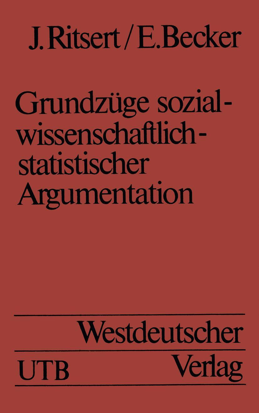 Vorderes Coverbild Grundzüge sozialwissenschaftlich-statistischer Argumentation