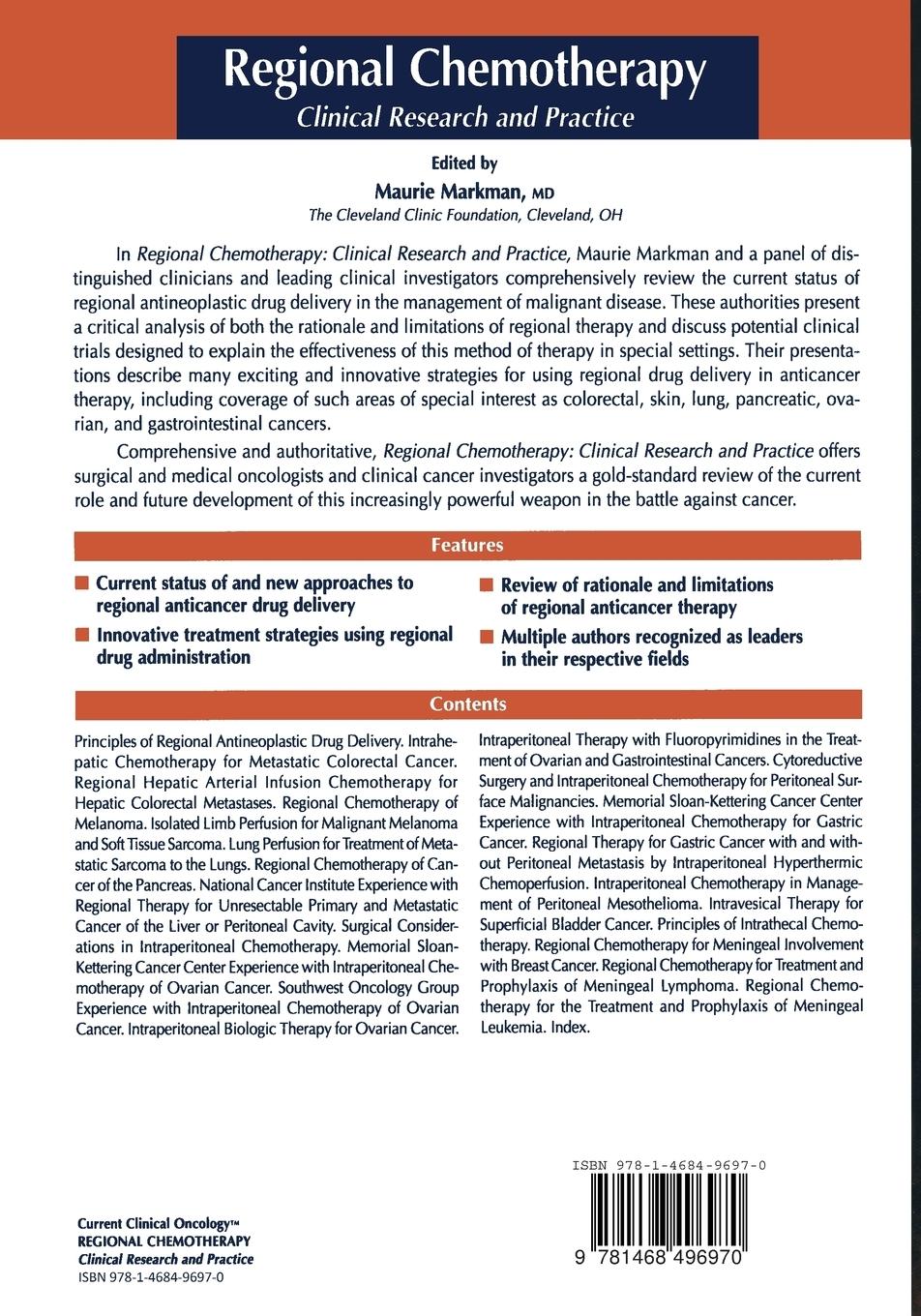 Rückseitencover Regional Chemotherapy