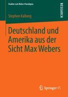 Vorderes Coverbild Deutschland und Amerika aus der Sicht Max Webers