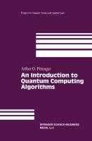 Vorderes Coverbild An Introduction to Quantum Computing Algorithms