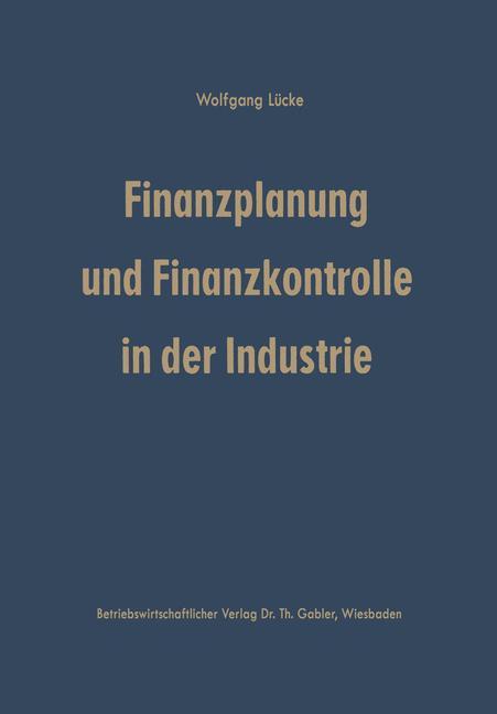 Vorderes Coverbild Finanzplanung und Finanzkontrolle in der Industrie