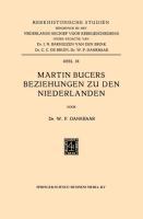 Vorderes Coverbild Martin Bucers Beziehungen zu den Niederlanden