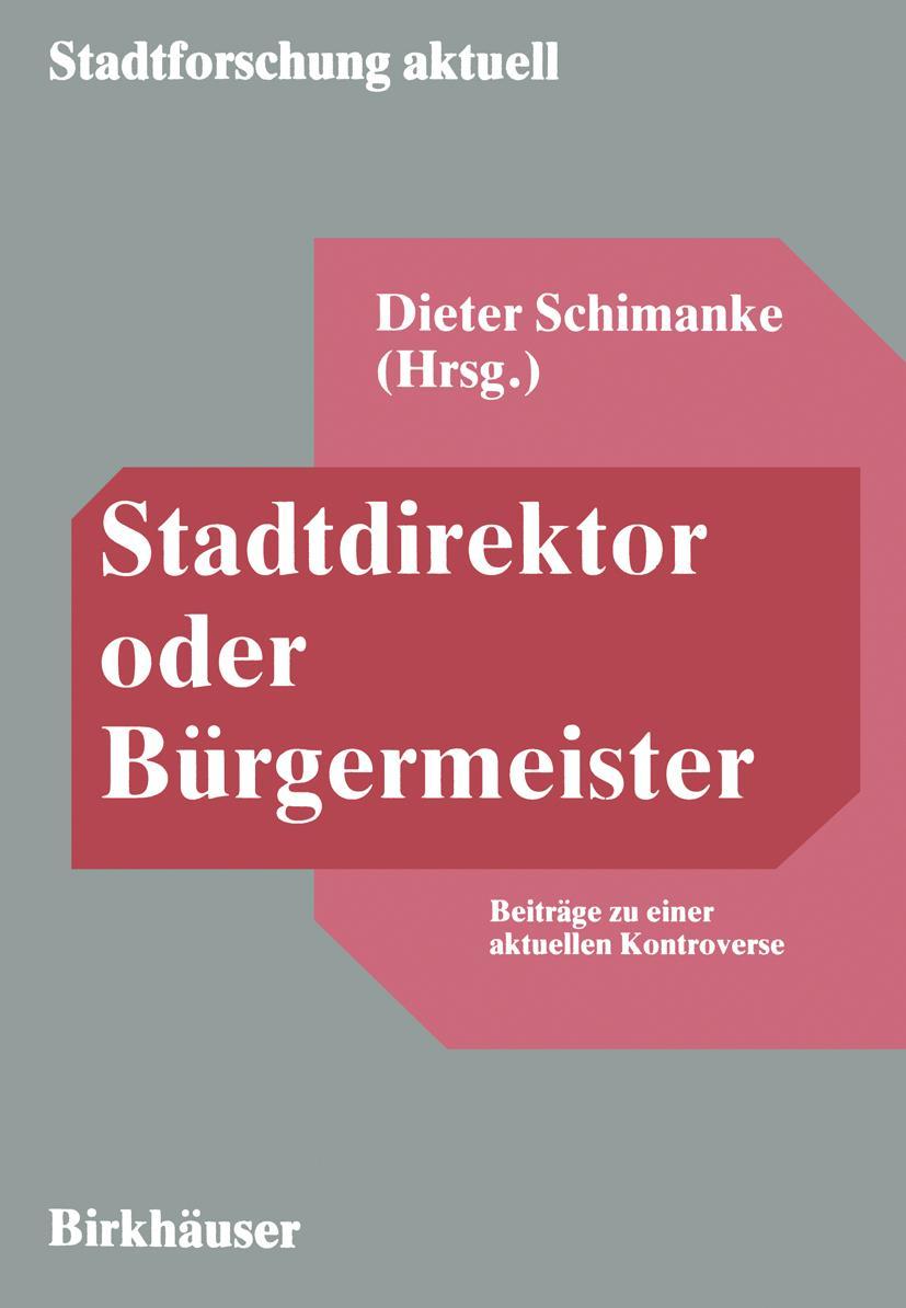Vorderes Coverbild Stadtdirektor oder Bürgermeister