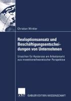 Vorderes Coverbild Realoptionsansatz und Beschäftigungsentscheidungen von Unternehmen