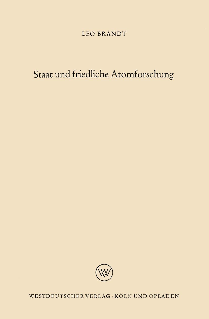 Vorderes Coverbild Staat und friedliche Atomforschung