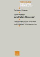 Vorderes Coverbild Vom Pionier zum Diplom-Pädagogen
