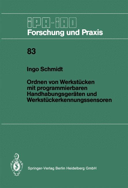 Vorderes Coverbild Ordnen von Werkstücken mit programmierbaren Handhabungsgeräten und Werkstückerkennungssensoren