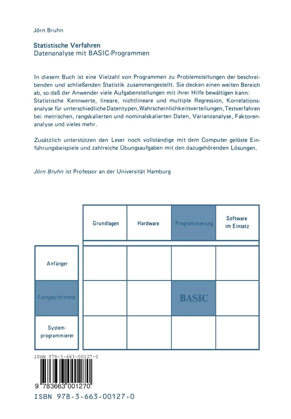 Rückseitencover Statistische Verfahren