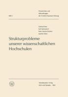 Vorderes Coverbild Strukturprobleme unserer wissenschaftlichen Hochschulen