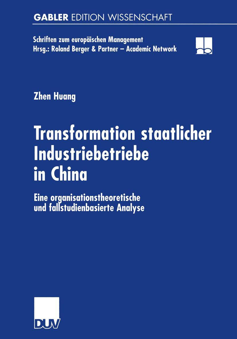 Vorderes Coverbild Transformation staatlicher Industriebetriebe in China