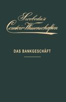 Vorderes Coverbild Das Bankgeschäft