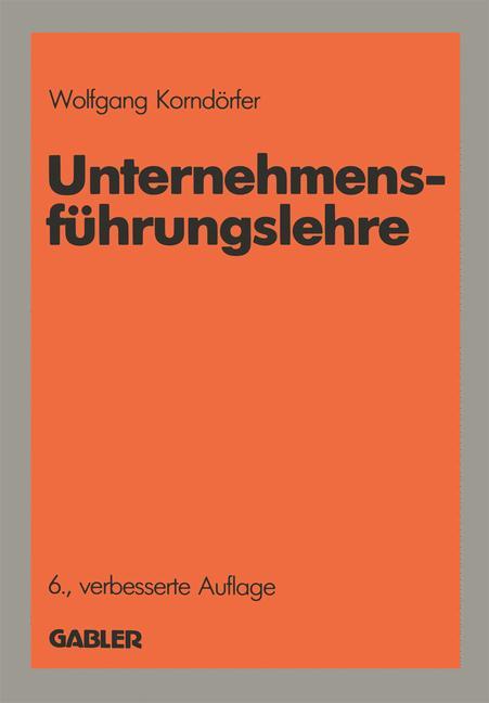 Vorderes Coverbild Unternehmensführungslehre