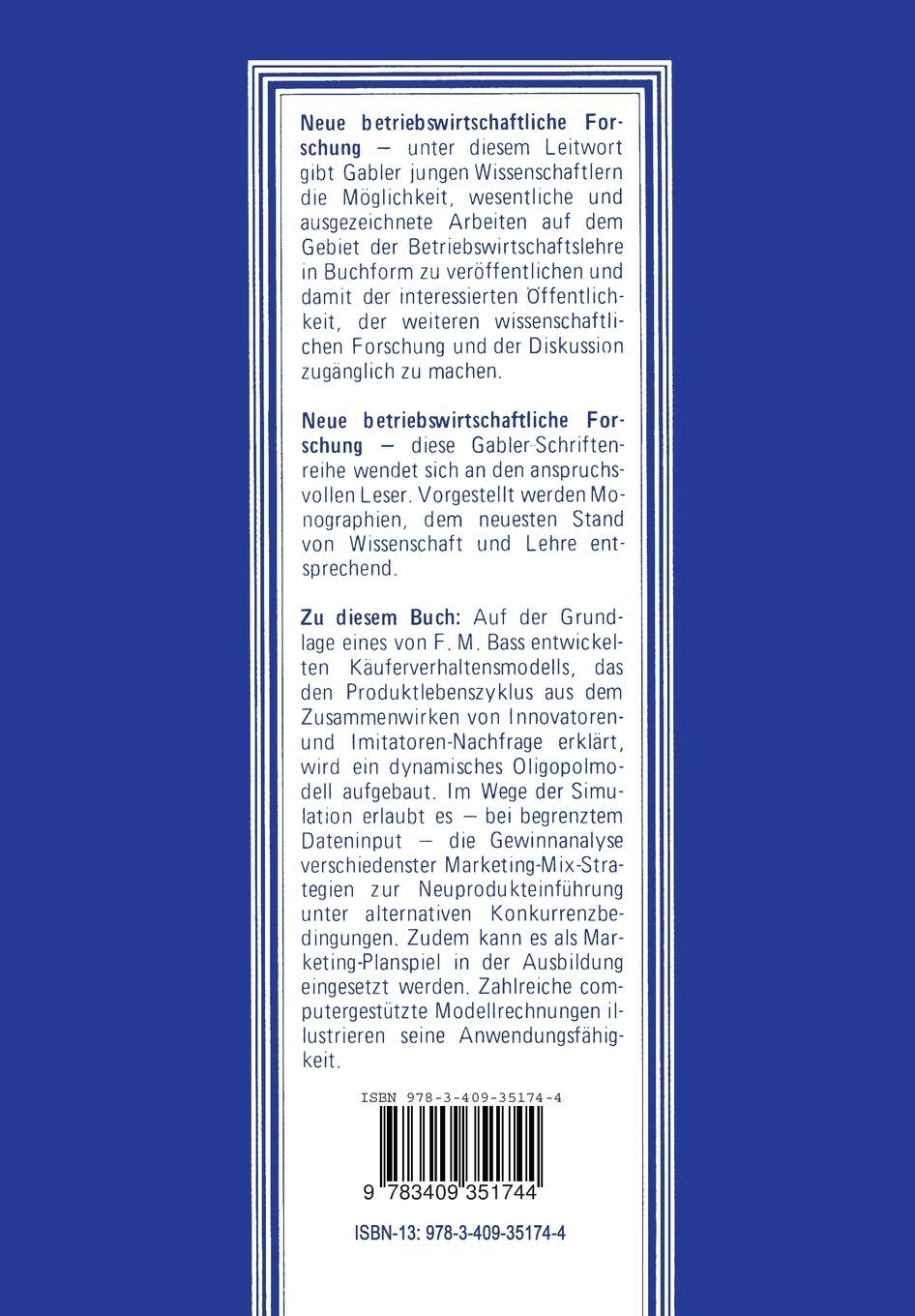 Rückseitencover Marketing-Mix für neuartige Gebrauchsgüter
