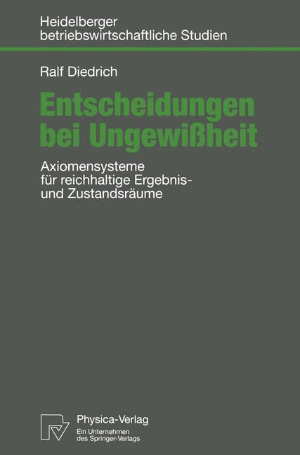 Vorderes Coverbild Entscheidungen bei Ungewißheit