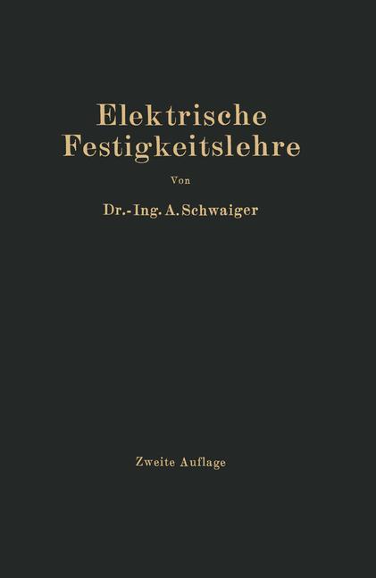 Vorderes Coverbild Elektrische Festigkeitslehre