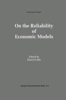 Vorderes Coverbild On the Reliability of Economic Models