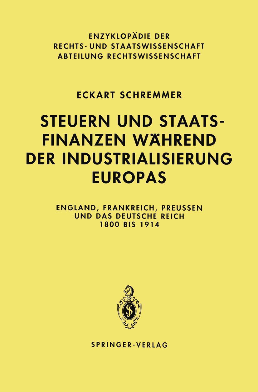 Vorderes Coverbild Steuern und Staatsfinanzen während der Industrialisierung Europas