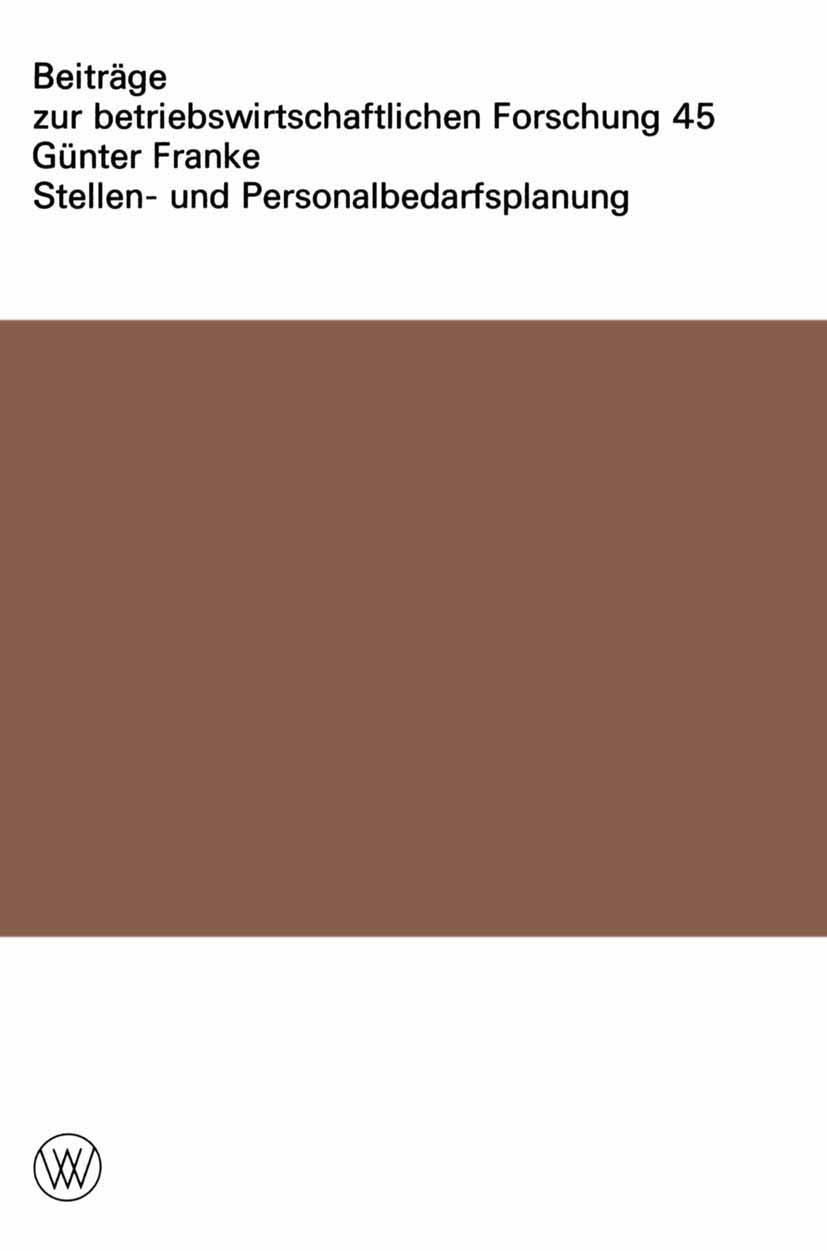 Vorderes Coverbild Stellen- und Personalbedarfsplanung