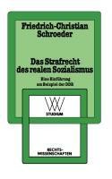 Vorderes Coverbild Das Strafrecht des realen Sozialismus