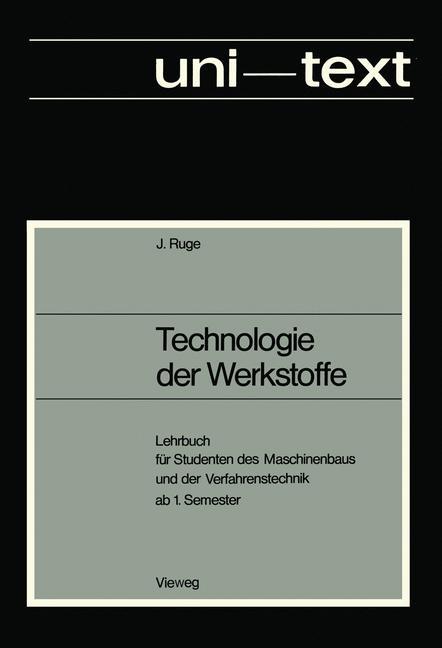 Vorderes Coverbild Technologie der Werkstoffe